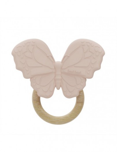 LABEL LABEL SILICONE TEETHER BUTTERFLY PINK