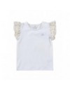 NATINI T-SHIRT WIT BRODERIE GOUD