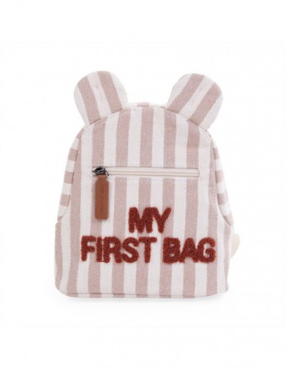 CHILDHOME MY FIRST BAG STRIPES NUDE TERRACOTTA