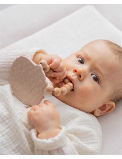 LABEL LABEL SILICONE TEETHER SHELL NOUGAT