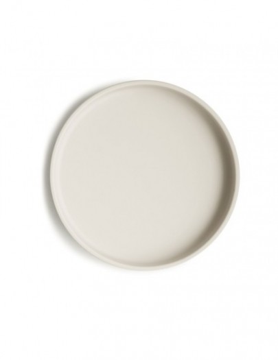 MUSHIE CLASSIC SILICONE PLATE IVORY