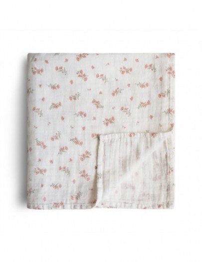 MUSHIE SWADDLE PINK FLOWER