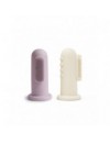 MUSHIE FINGER TOOTHBRUSH SOFT LILAC/IVORY