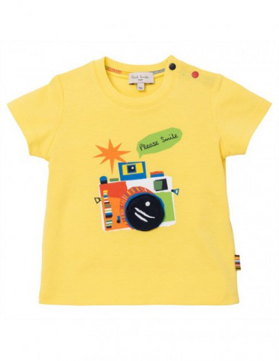 PAUL SMITH T-SHIRT SMILE GEEL