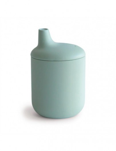 MUSHIE SILICONE SIPPY CUP CAMBRIDGE BLUE