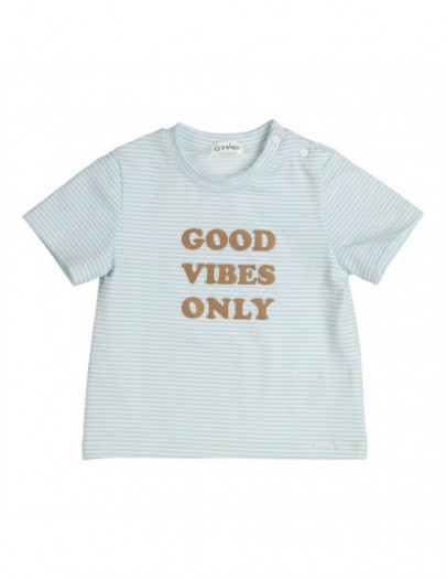 GYMP T-SHIRT GESTREEPT GOOD VIBES ONLY