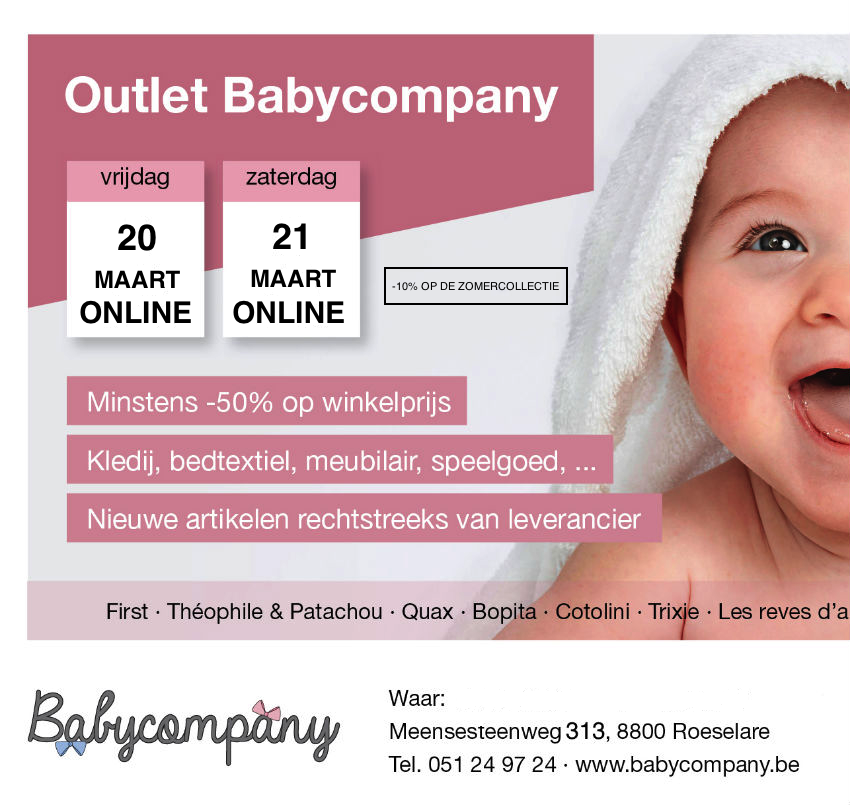 onder Morse code Ecologie OUTLET BABYCOMPANY