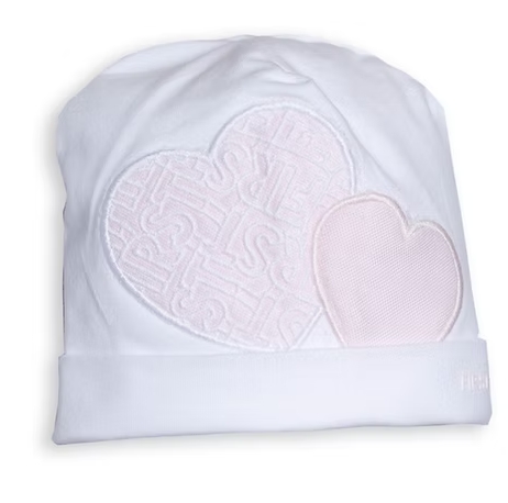 FIRST BABYMUTSJE HARTJE WHITE/PINK