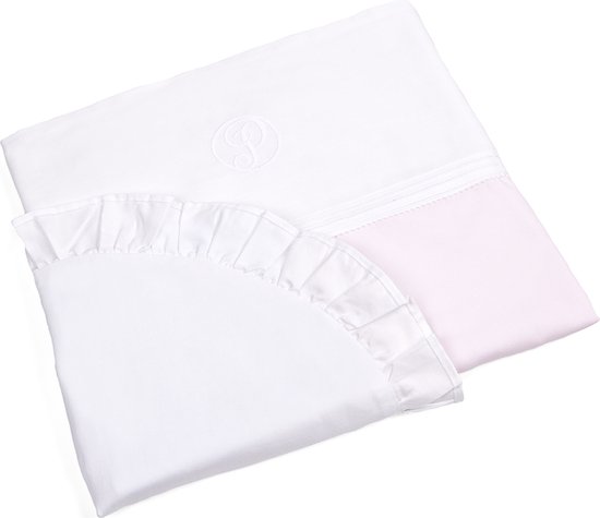 POETREE OXFORD GREY DEKBEDOVERTREK PARK 75X95 -SOFT PINK